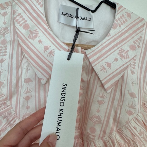 SINDISO KHUMALO Ruffled printed silk mini dress - Picture 4 of 7